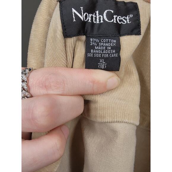 90s Y2k Tan Corduroy Button Up Collared Cotton Light Jacket Sz XL - Picture 8 of 8